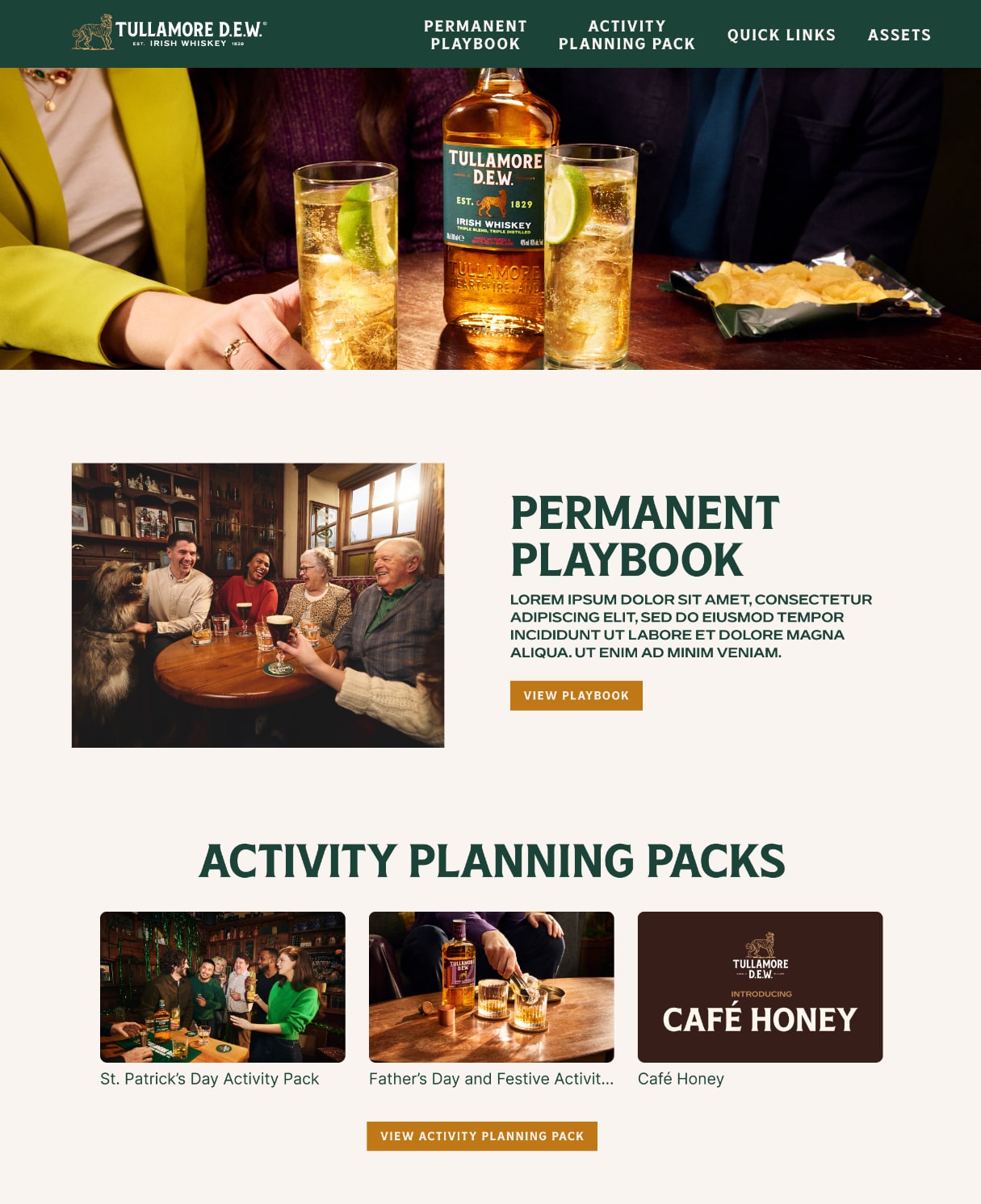 Tullamore website homepage